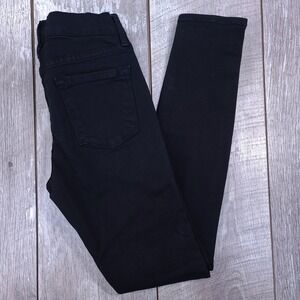 FRAME Le Skinny de Jeanne Women 25 Black Distressed Ripped Jeans
